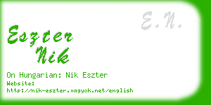 eszter nik business card
